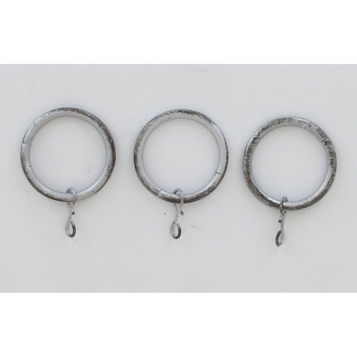 ANNEAUX D20 X8 ARGENT NOIR