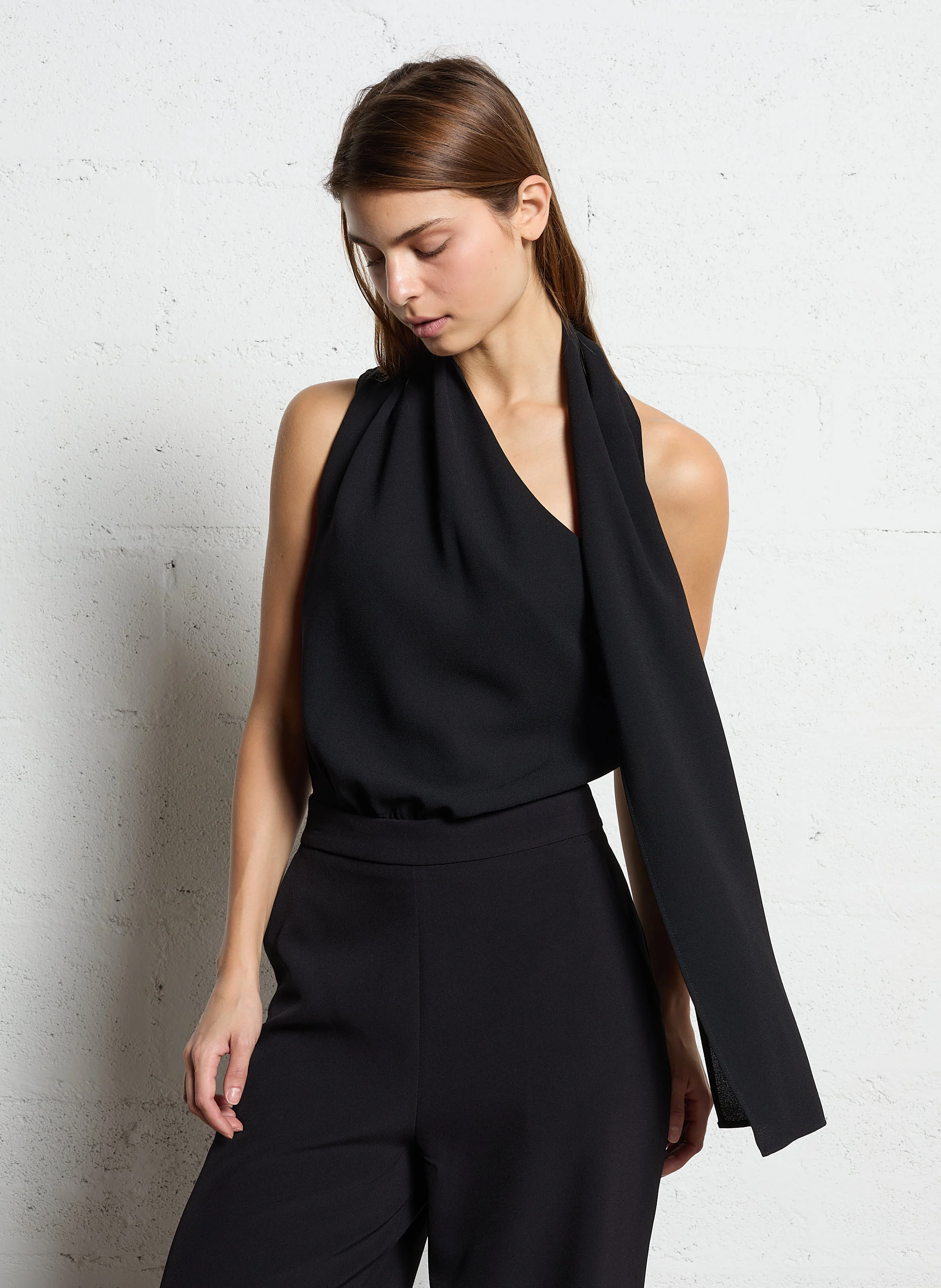 Combinaison longue asymétrique | Noir