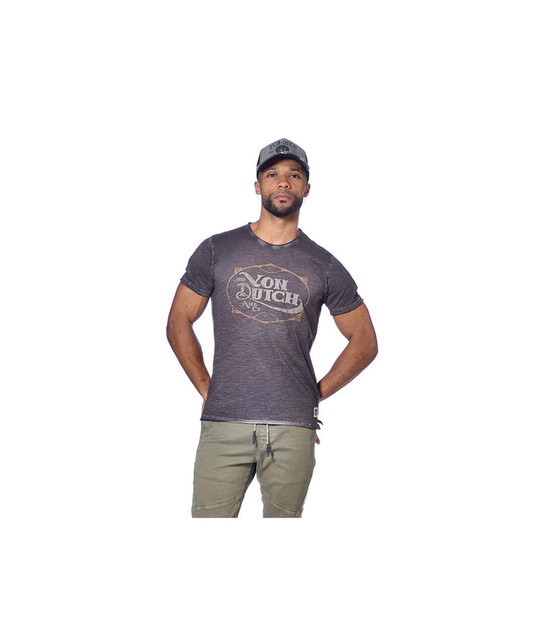 T-shirt homme col rond avec print Retro