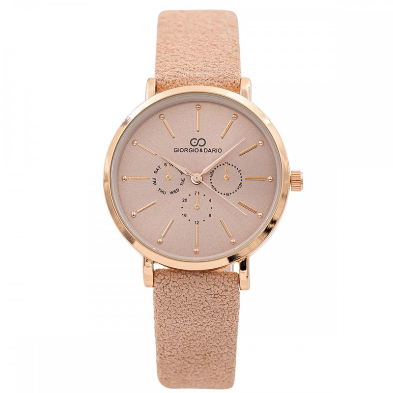 Montre Femme GIORGIO bracelet Cuir Rose