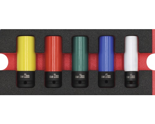 Module-inzetstuk, set beschermingsinzetstukken WGB 268 x 38 x 114 mm, zwart, 5-delig