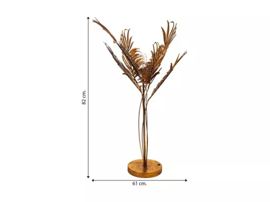 Lampe de table en métal doré 61x53x82h