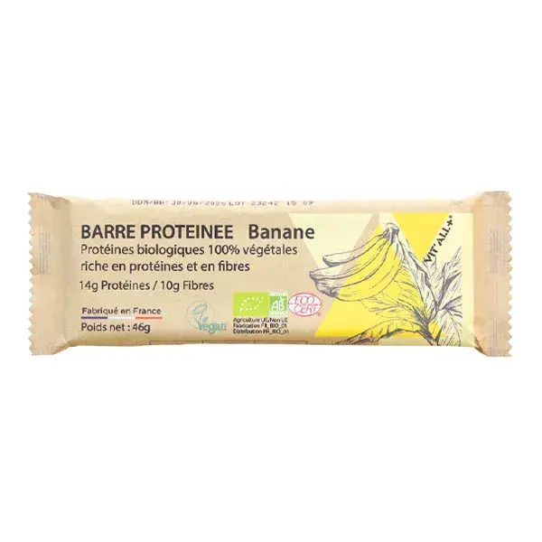 Barra de proteína vegetal orgânica de banana Vit'all+ 50g
