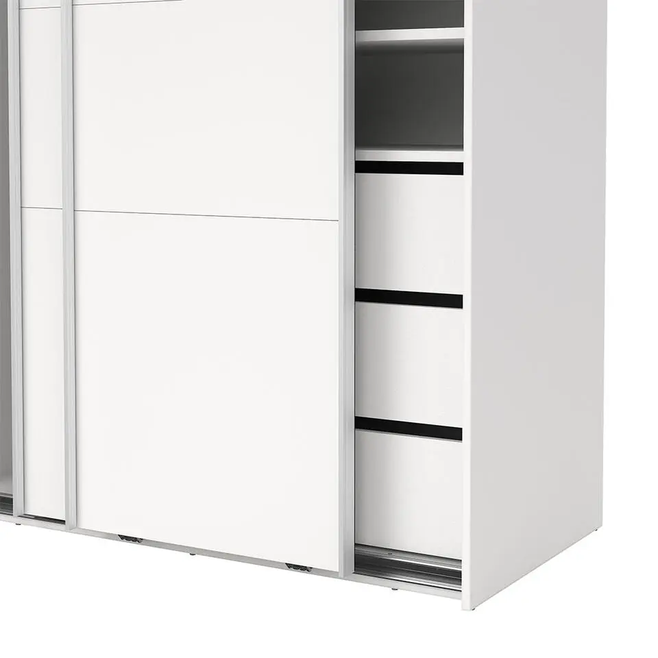 Hioshop Catania schuifdeurkast 2 deuren 120x200cm wit