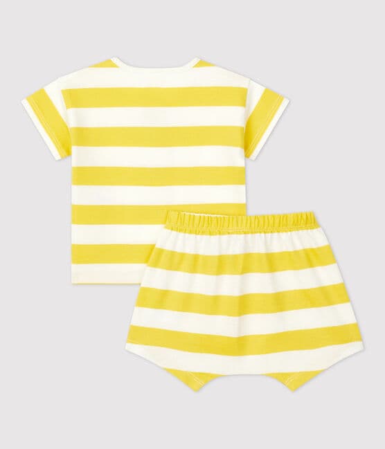 Ensemble 2 pièces rayé en jersey bébé