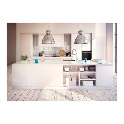 Leitz MyBox - Boîte de rangement format long - blanc/bleu