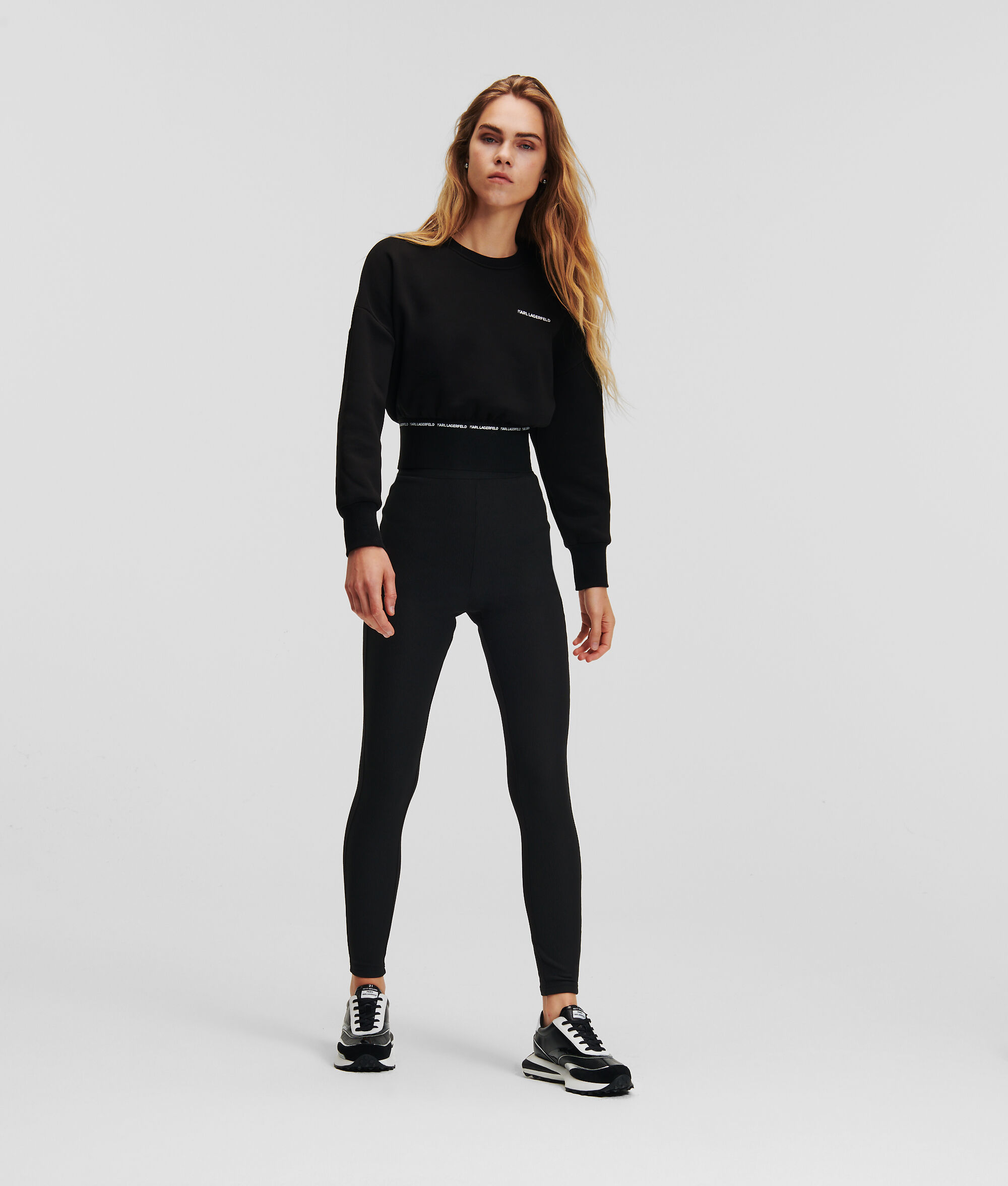LEGGING EN PUNTO AVEC LOGO KARL