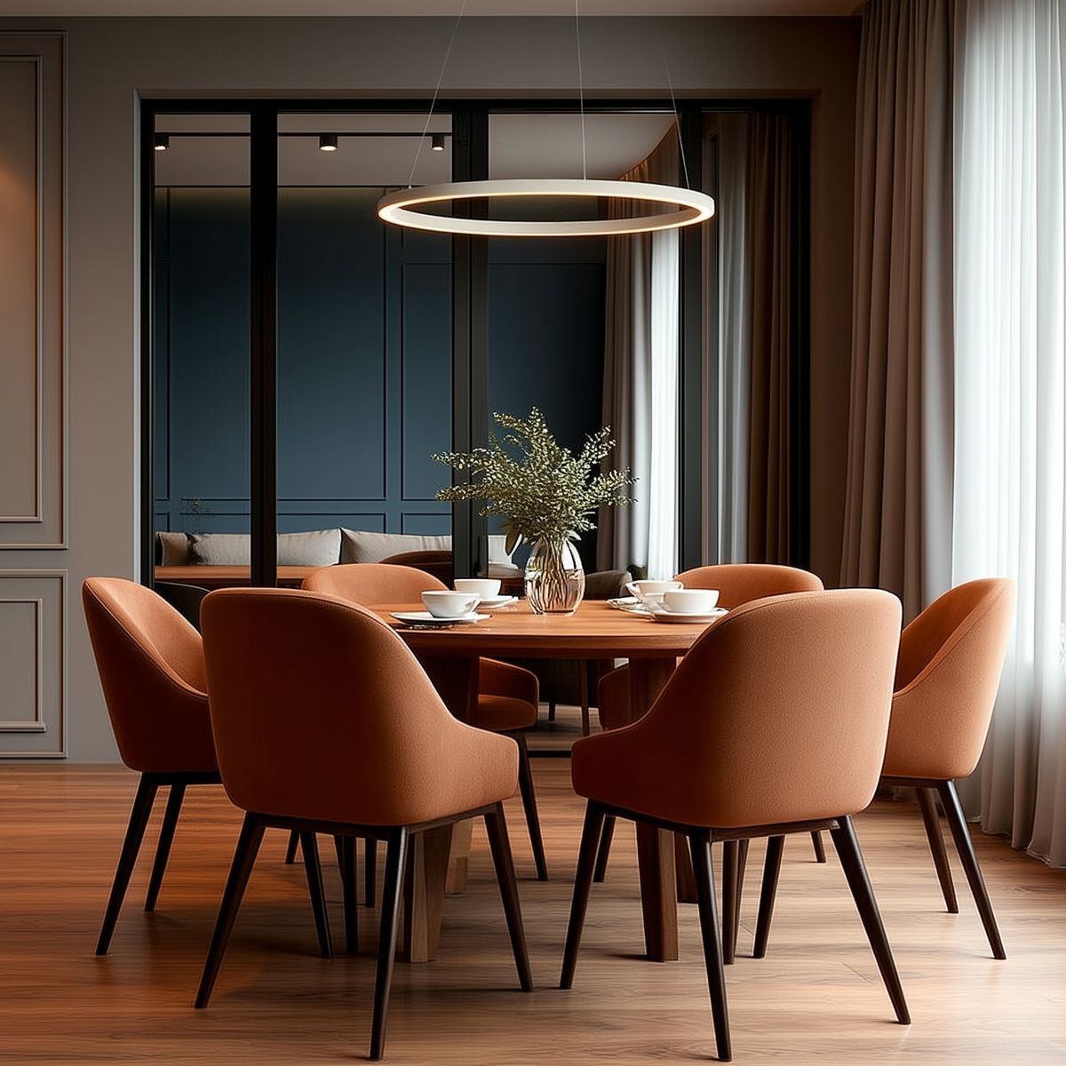 Design hanglamp beige 80cm incl. LED 3-staps dimbaar - Girello