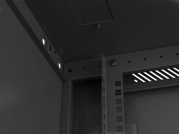 Lanberg WF01 Series - Rack kabinet - flad pakke - vægmonterbar - sort, RAL 9004 - 12U - 19
