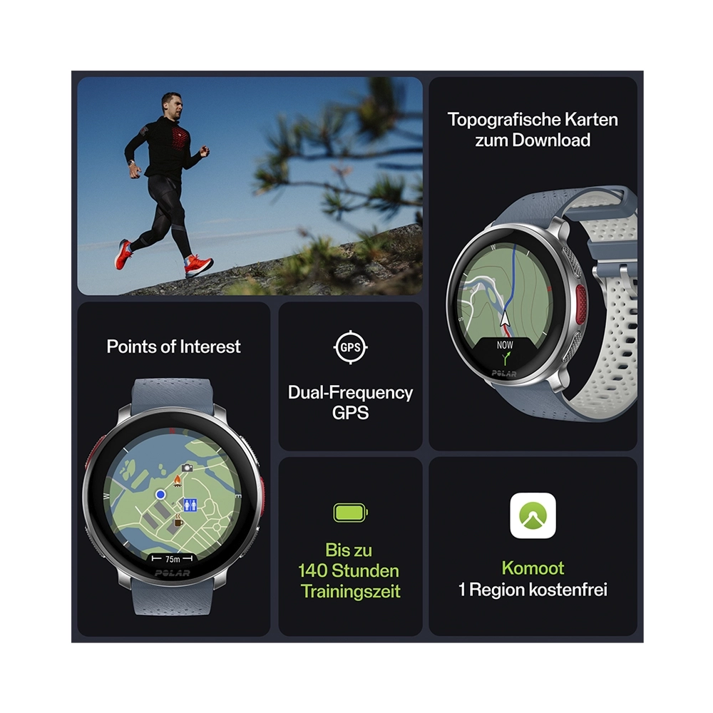 Polar Vantage V3 Smartwatch Sky Blue 47mm