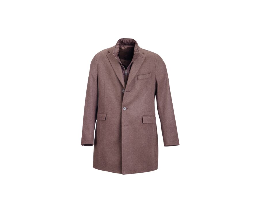 Manteau homme laine & cachemire hiver Chocolat - HONORÉ II