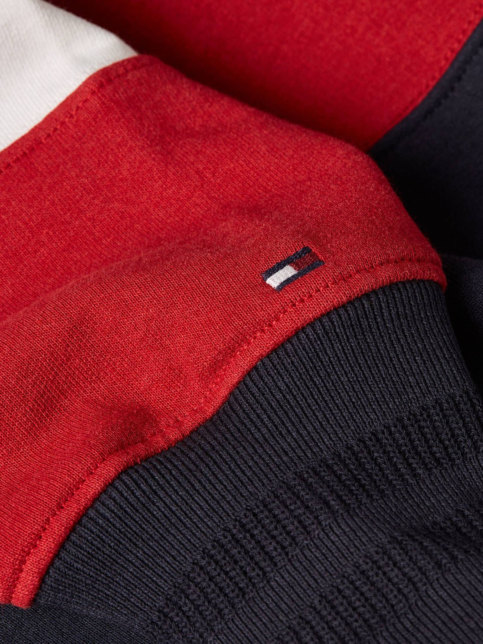 Tommy Hilfiger| Herren Rugby-Poloshirt STRIPE PREP langärmelig