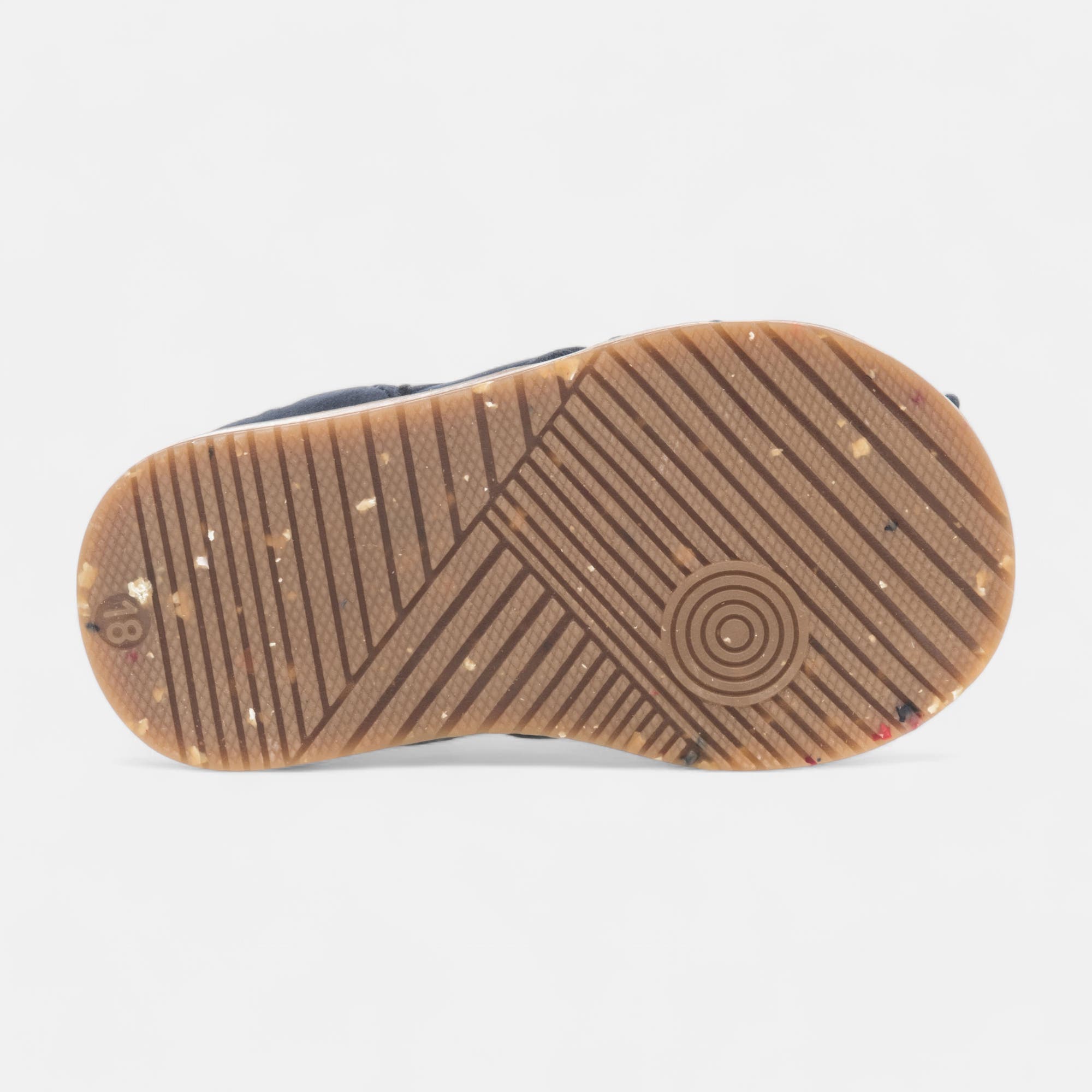 Nu-pieds Bébé garçon en cuir bleu marine