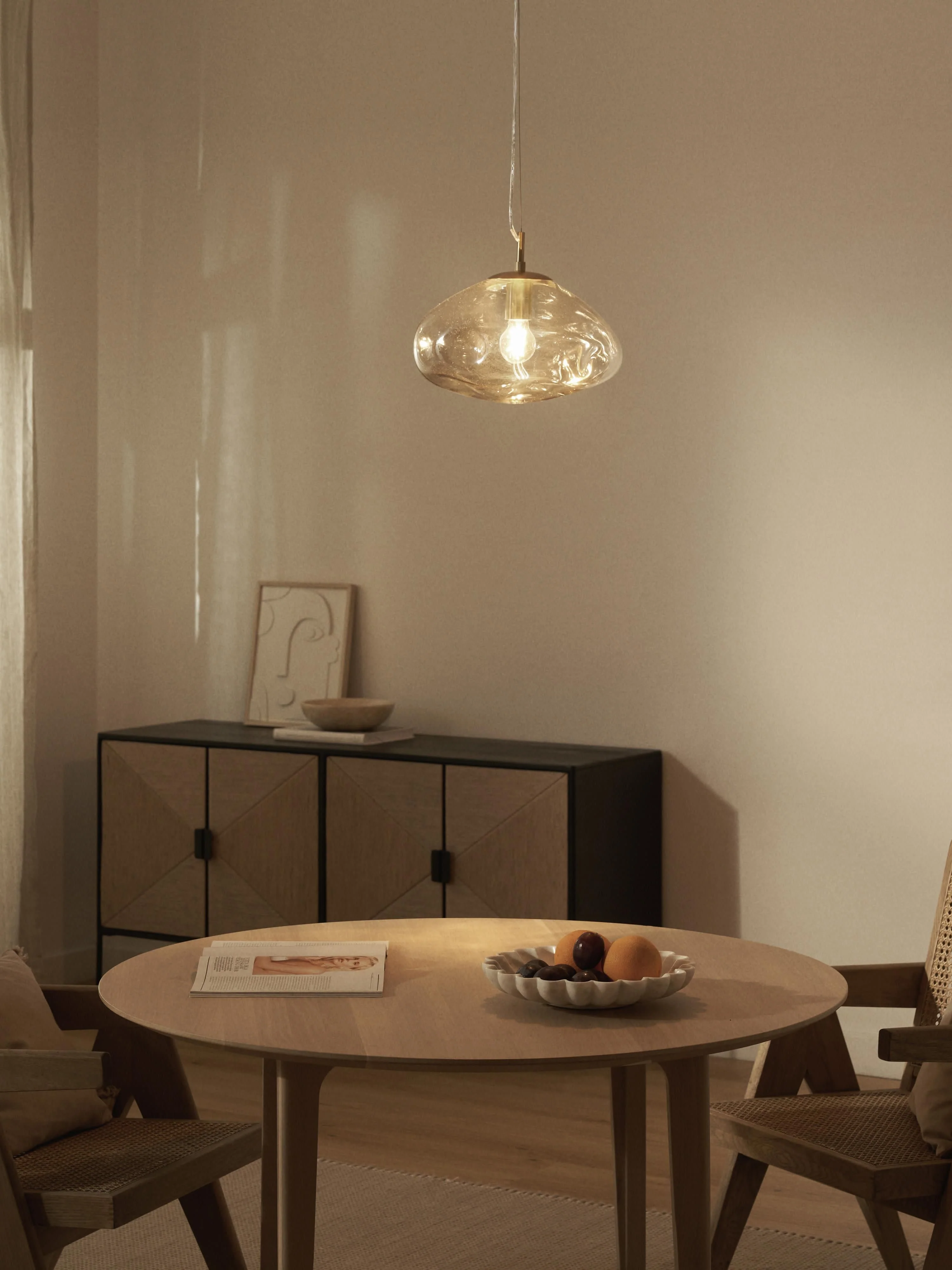 Hanglamp Amora van glas