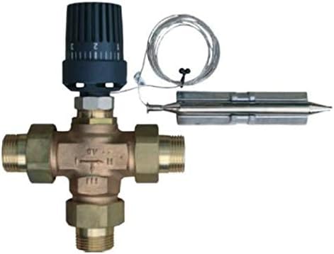 Atmos VLTR-Set B 3-Wege Vorlauftemperatur Regelset 40-70°C 1''AG Metall Ventil Heizkörperthermostat Regelventil