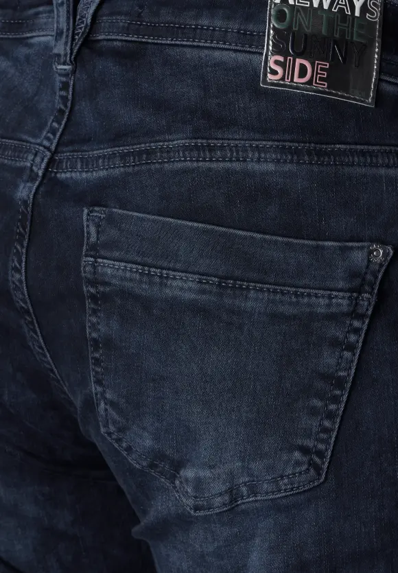 Casual Fit 7/8 Jeans - dark blue black washed