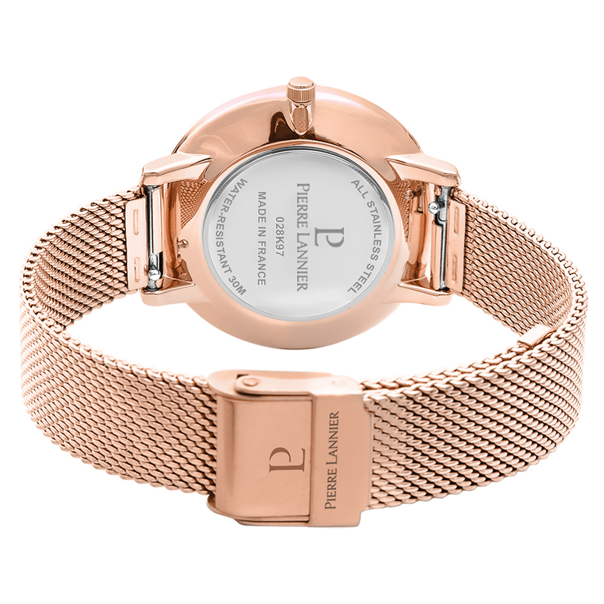 Montre Pierre Lannier femme acier doré rose