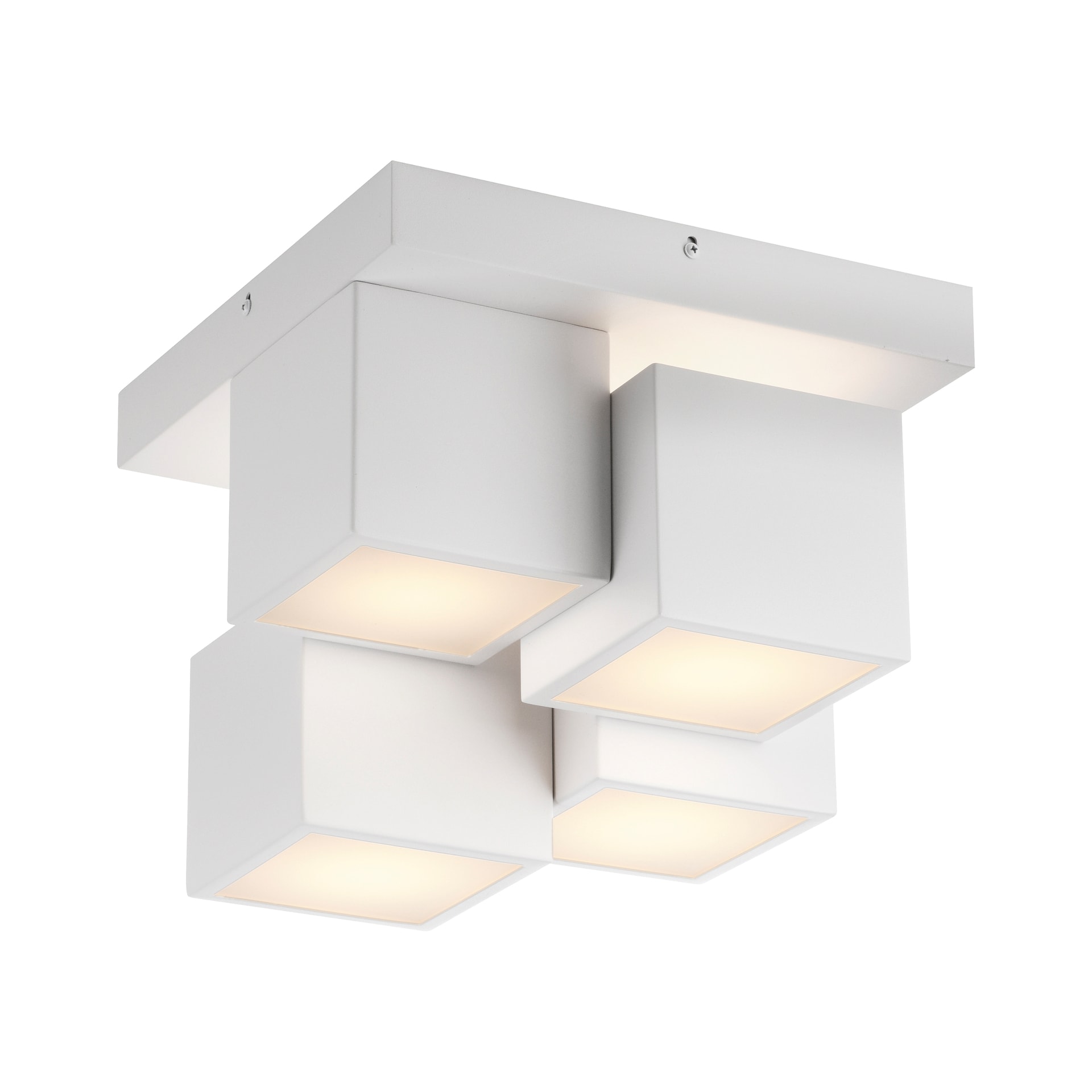 JUST LIGHT LED Deckenlampe TETRIS 30 x 30 cm weiß