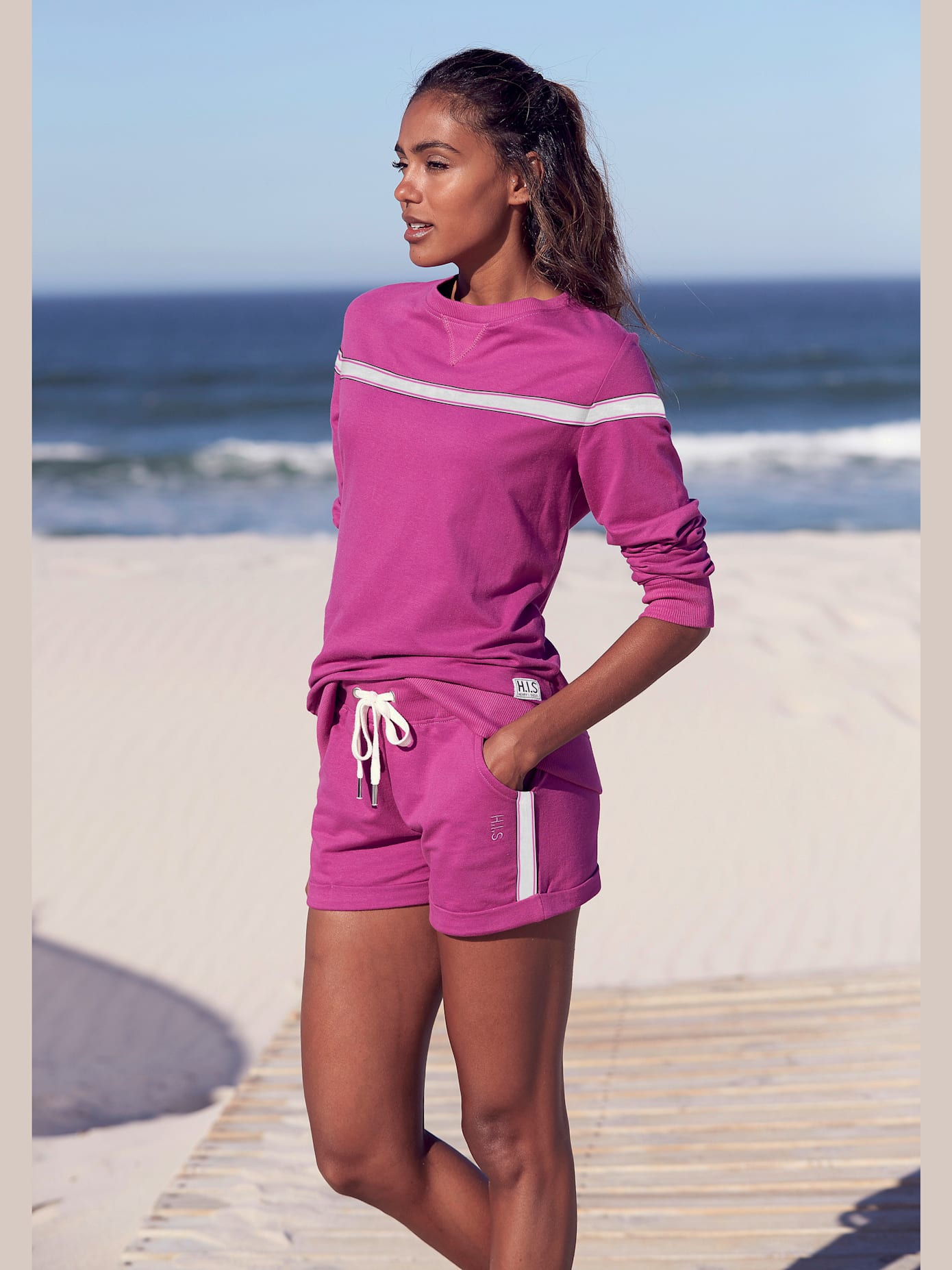 Sweater sweatshirt à rayures