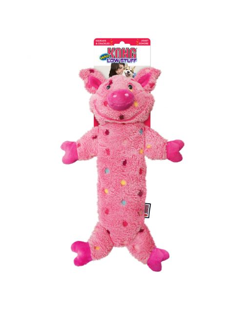 Kong Low Stuff Speckles Pig - Hondenspeelgoed - 40 cm Large