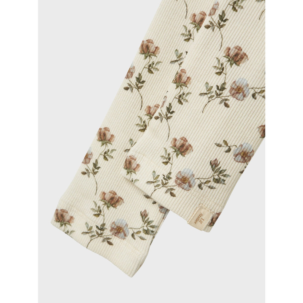 Køb Lil'Atelier Turtledove Flower Gavo Slim Leggings