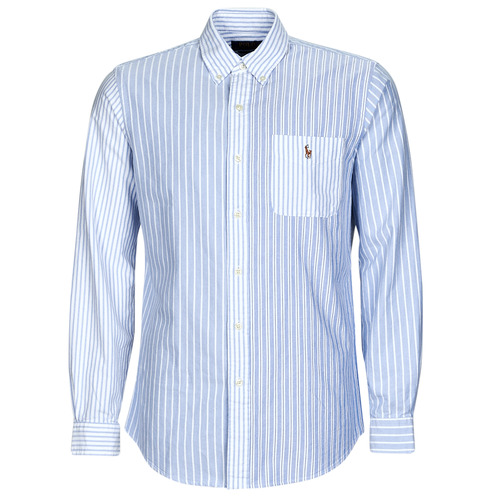 Polo Ralph Lauren - CUBDPPPKS-LONG SLEEVE-SPORT SHIRT Azul / Blanco
