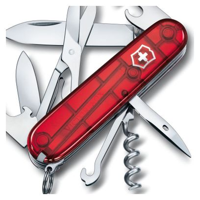 Couteau suisse Victorinox Climber rouge translucide