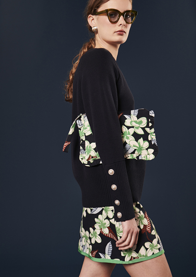 Pull Pierrickbleu nuit en laine et coton
