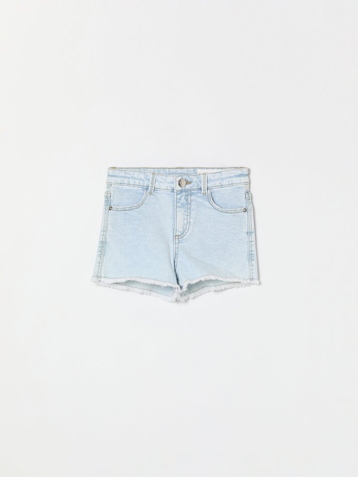 Shorts jeans rasgados - Azul