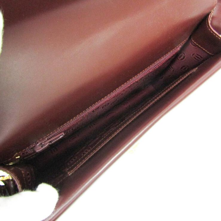 Cartier Vintage Cartier Shoulder Bag Burgundy