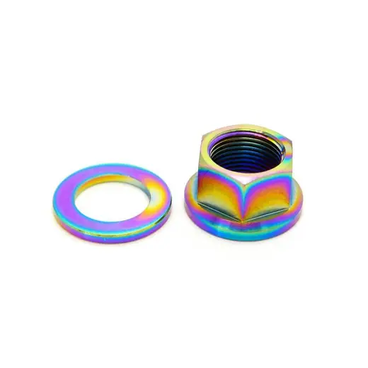 TLC Titanium BMX Akselmøtrik med Spændeskive | SkatePro