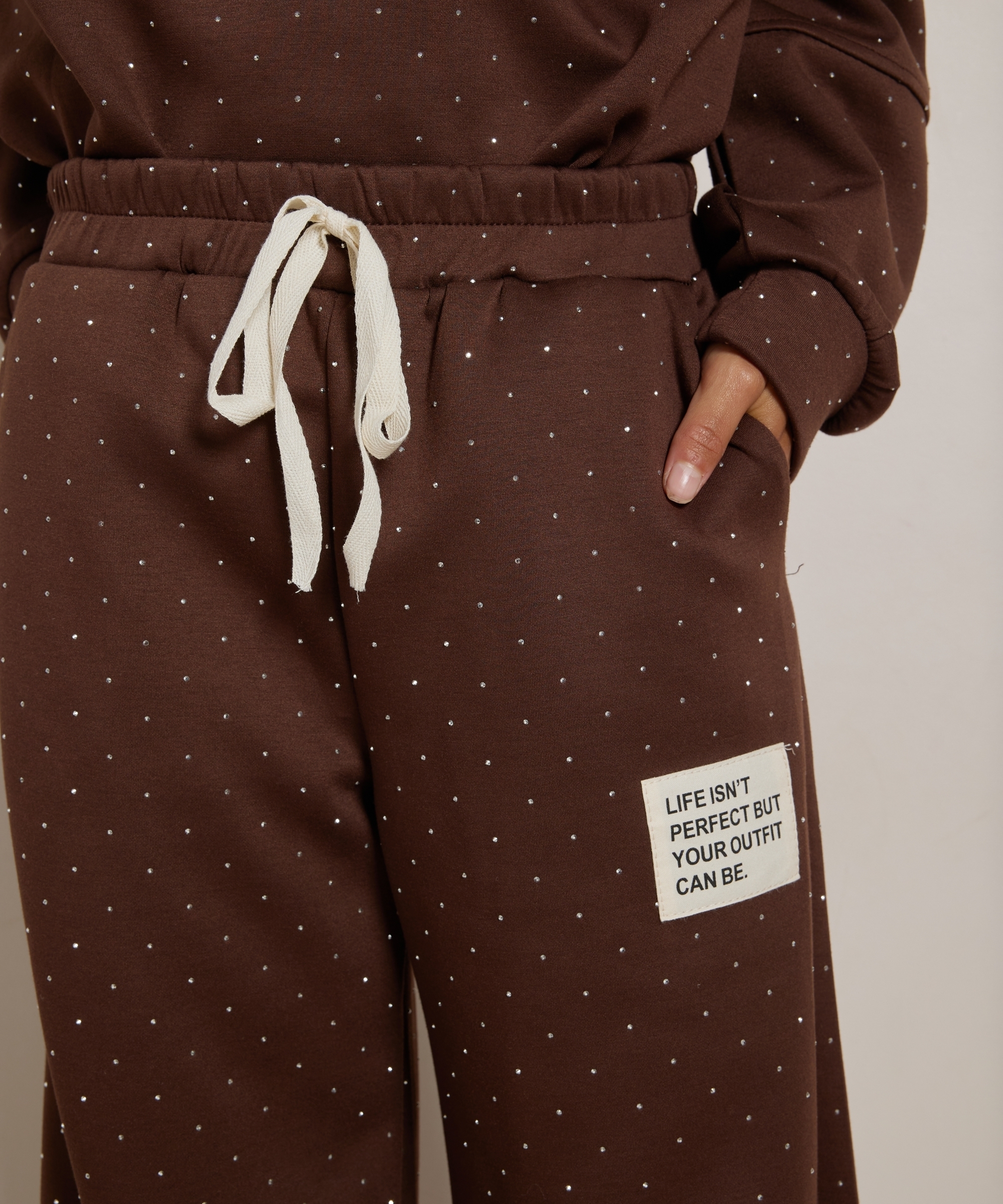 wide fit broek glitters label