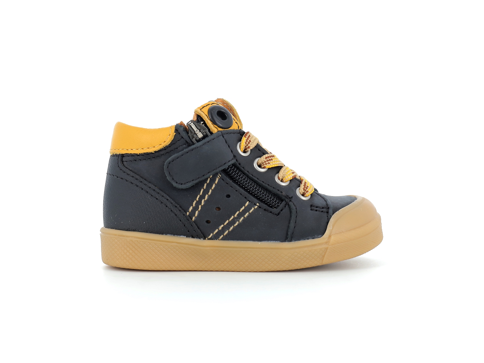 Gbb-ANATOLE AE257 NOIR Matières combinées Noir Jaune