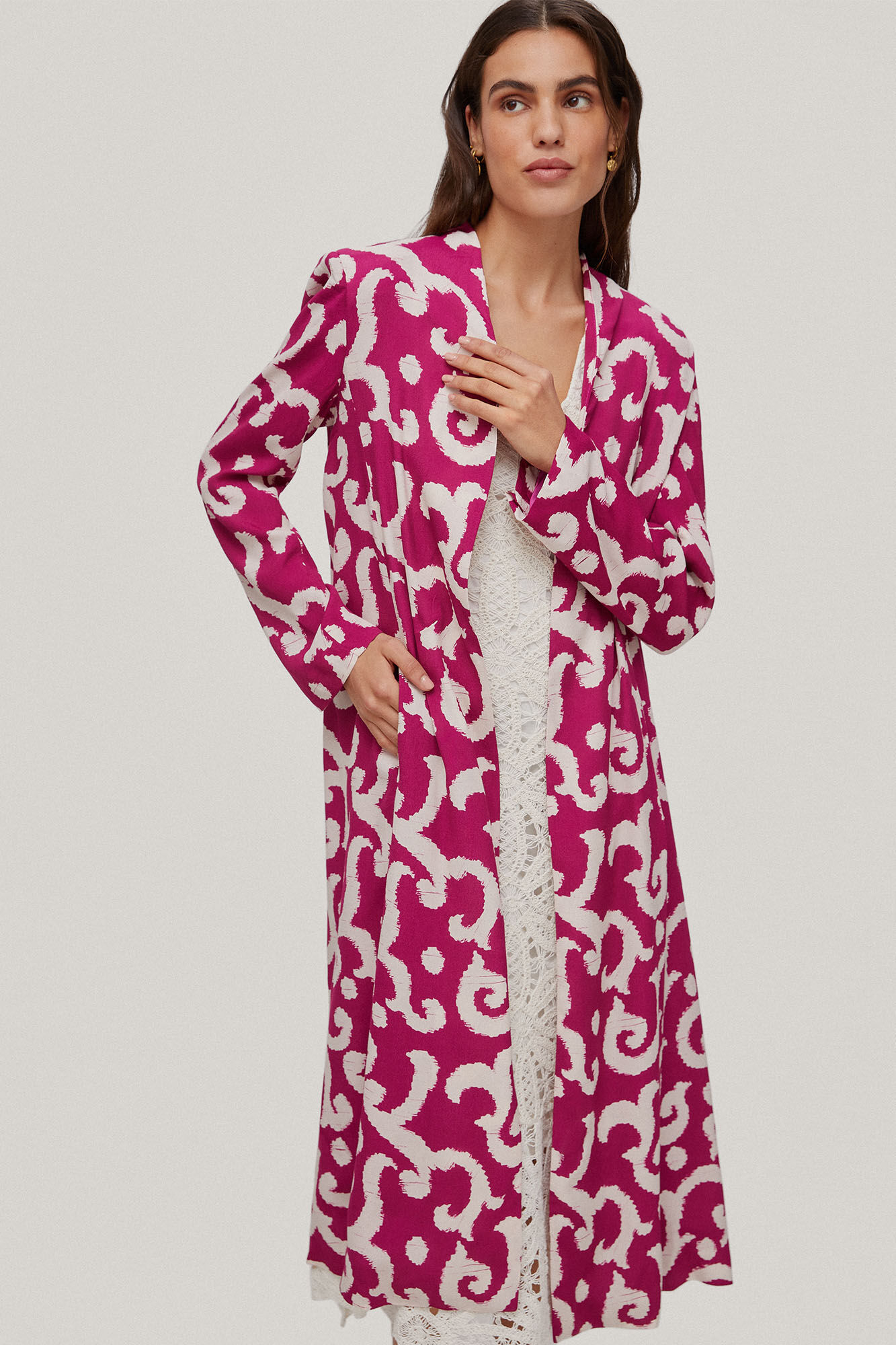 Quimono estampado - Roxo