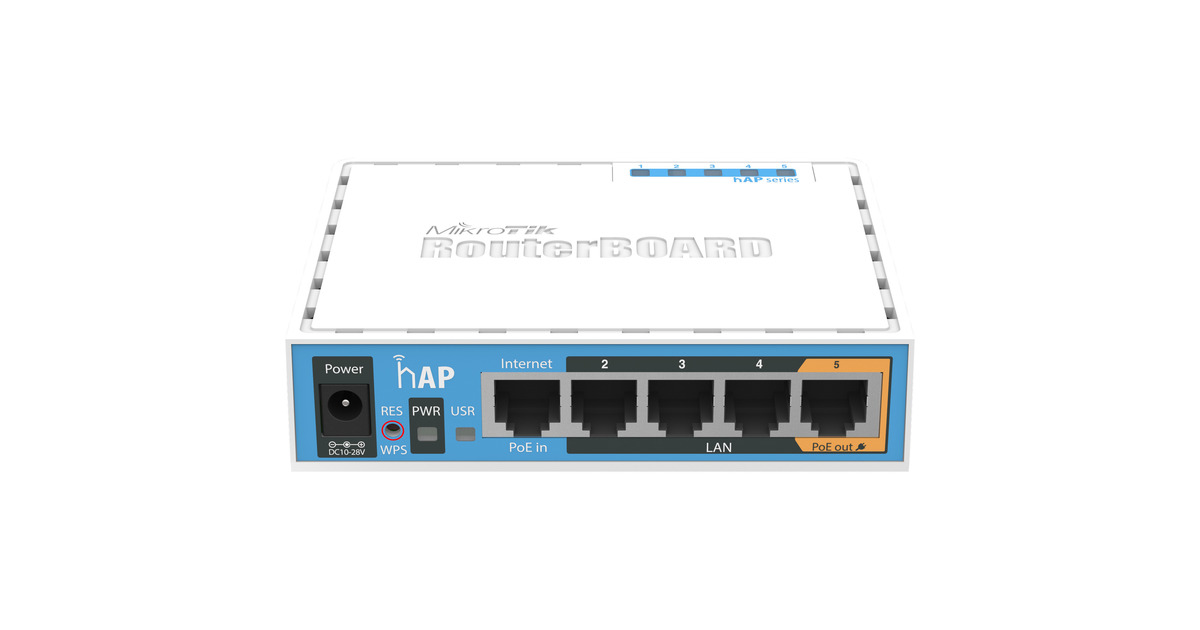 MikroTikhAP small home access point (RB951UI-2ND)  (Wit, Qualcomm QCA9531 CPU, PoE, WiFi 4)
