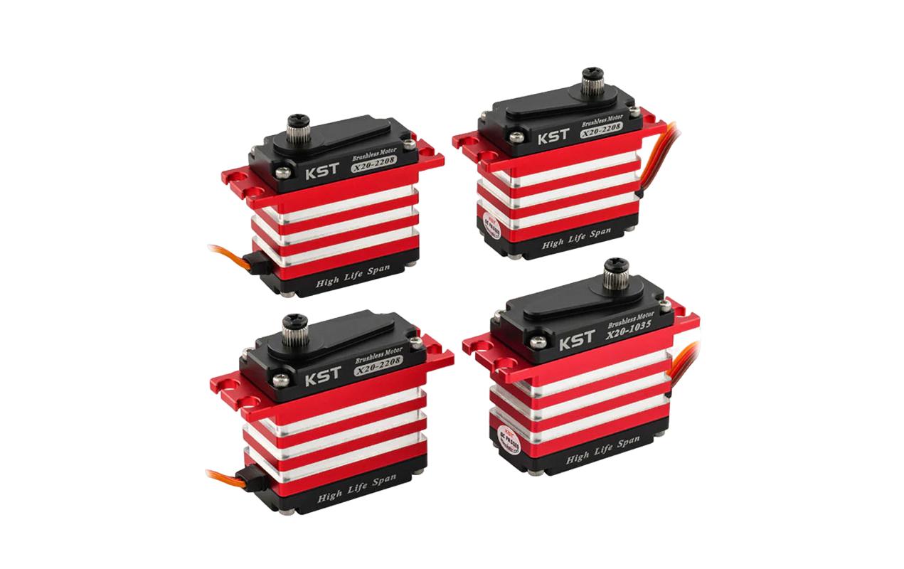 Servo-Set Heli Combo 3x X20-2208 HLS, 1x X20-1035 HLS<br>Brushless Servo Set für RC Helikopter