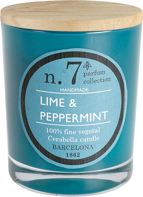 Cerabella geurkaars Lime & Peppermint fris 40 uur D 8 H 12 cm