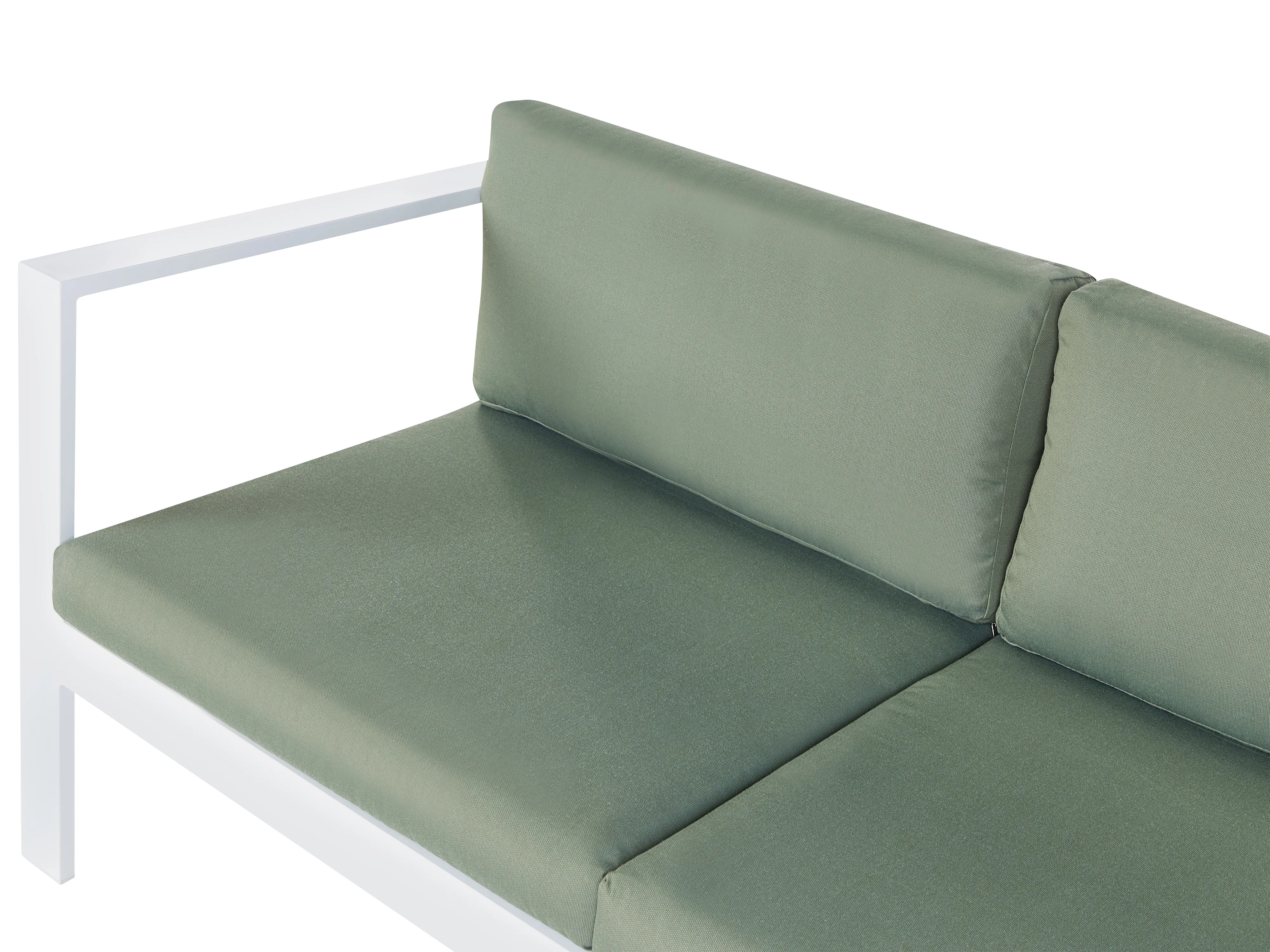 Tuin hoekloungeset met tafel 5-zits MESSINA linkszijdig Metaal Groen