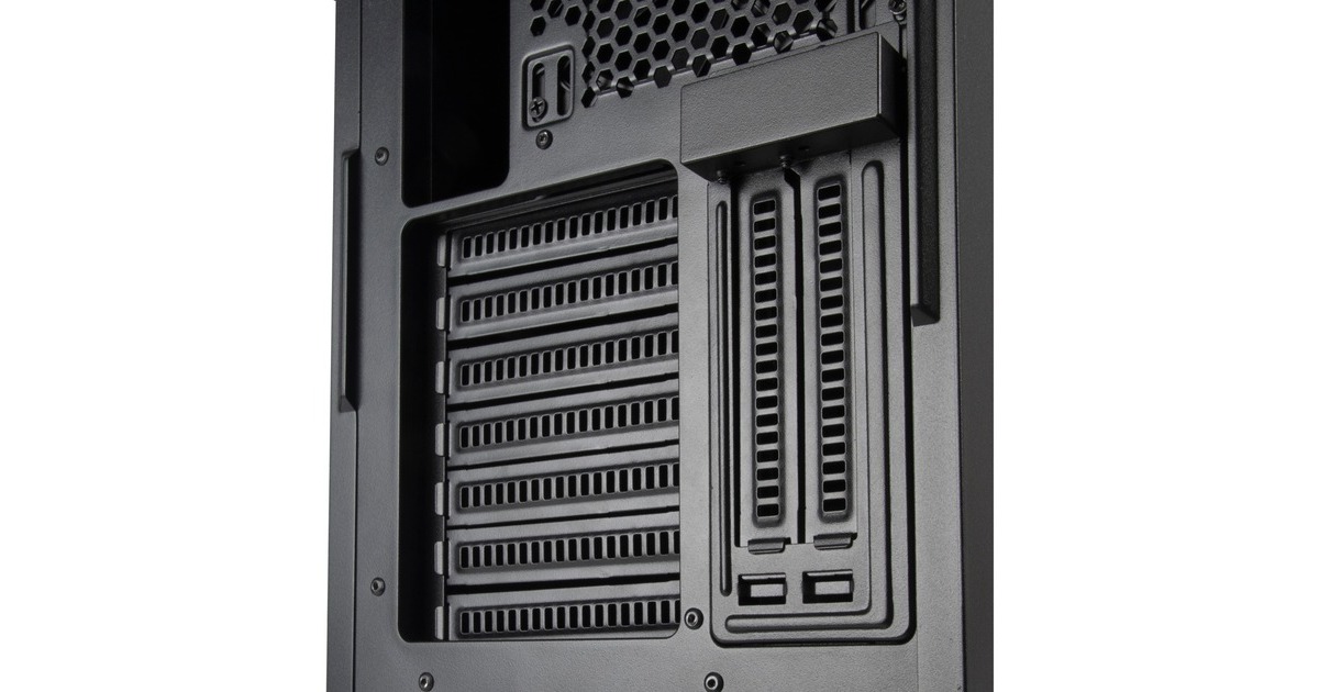 SilverStoneSST-SED1-B midi tower behuizing  (Zwart | 2x USB-A | 1x USB-C)