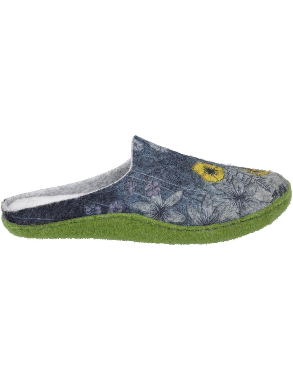 Hausschuh Marguerite 01, blau-multi