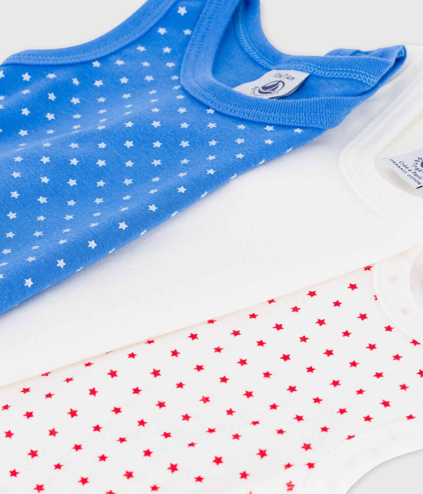 Lot de 3 bodies sans manches en coton