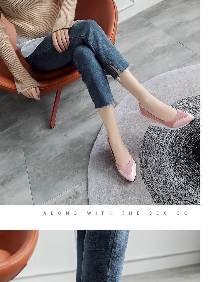 Freesia - Puntige pumps met sleehak