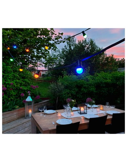 Calex Lichtsnoer 10 Lamps Met Remote - Tuinverlichting - 10 m Multi-Color