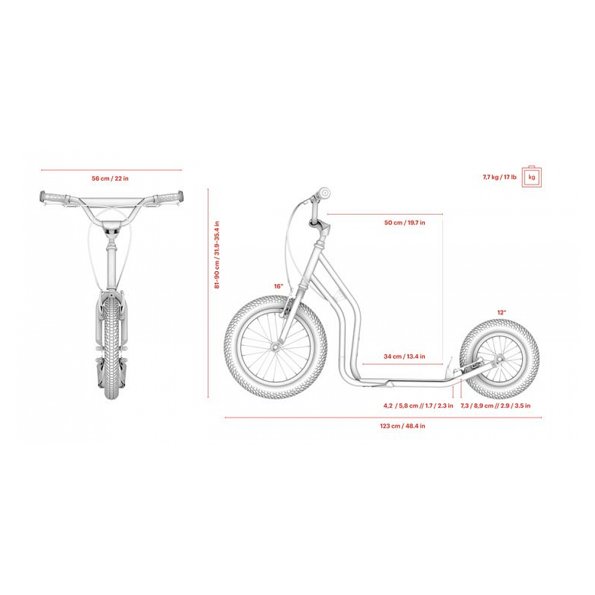 Trottinette wzoom blanc