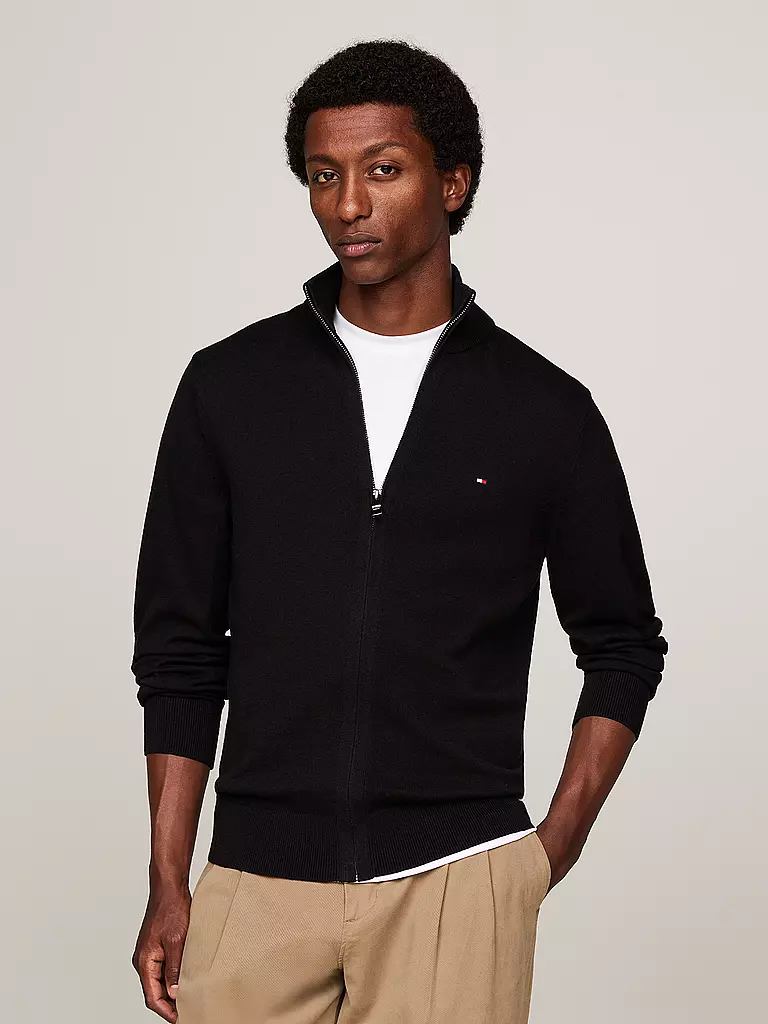 TOMMY HILFIGER Sweatjacke schwarz