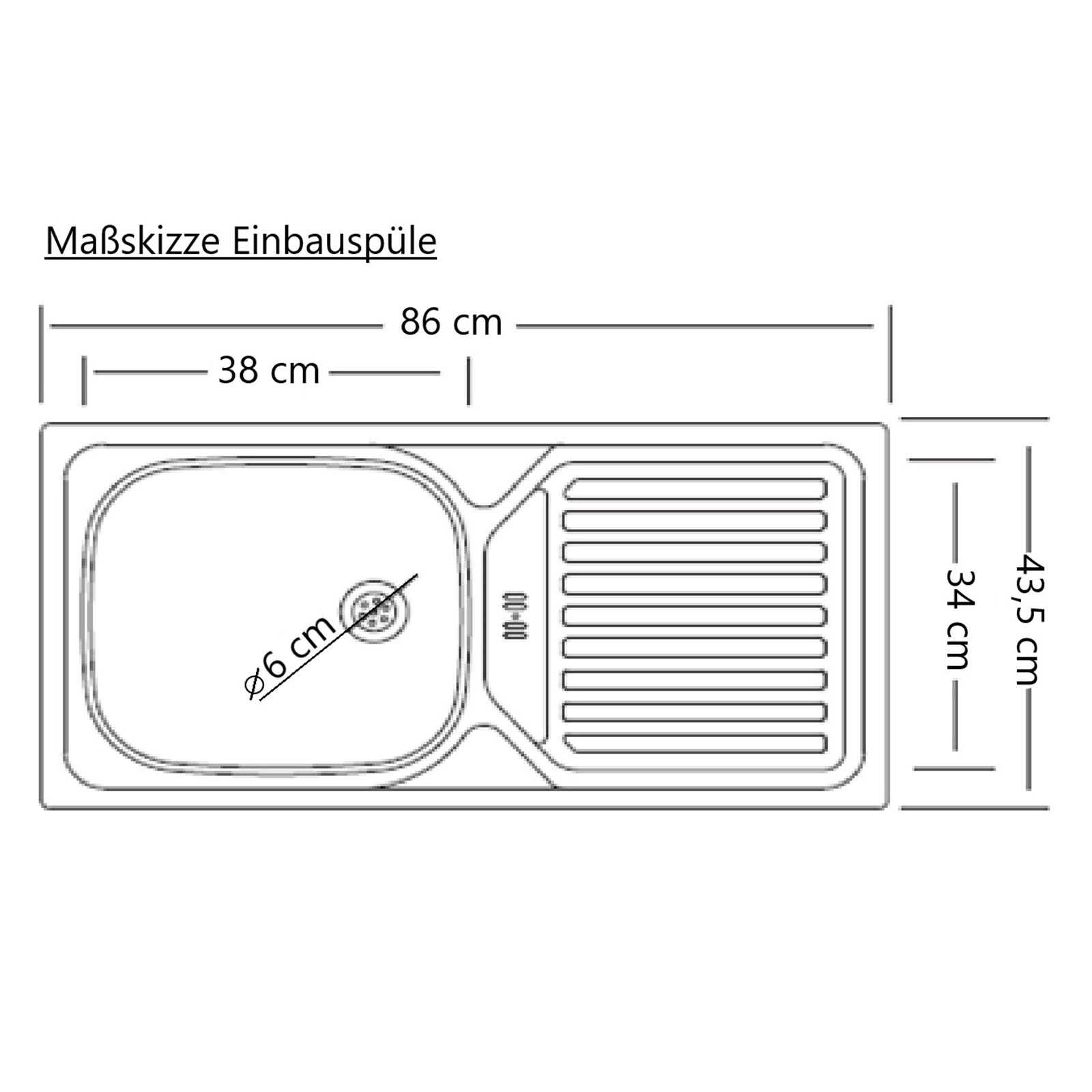 Küchenblock TURIN - Wotan Eiche-graphit - mit E-Geräten - 300 cm