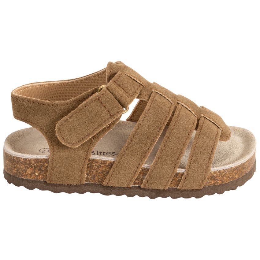 Sandales à brides marron effet daim pour bébé - Marron
