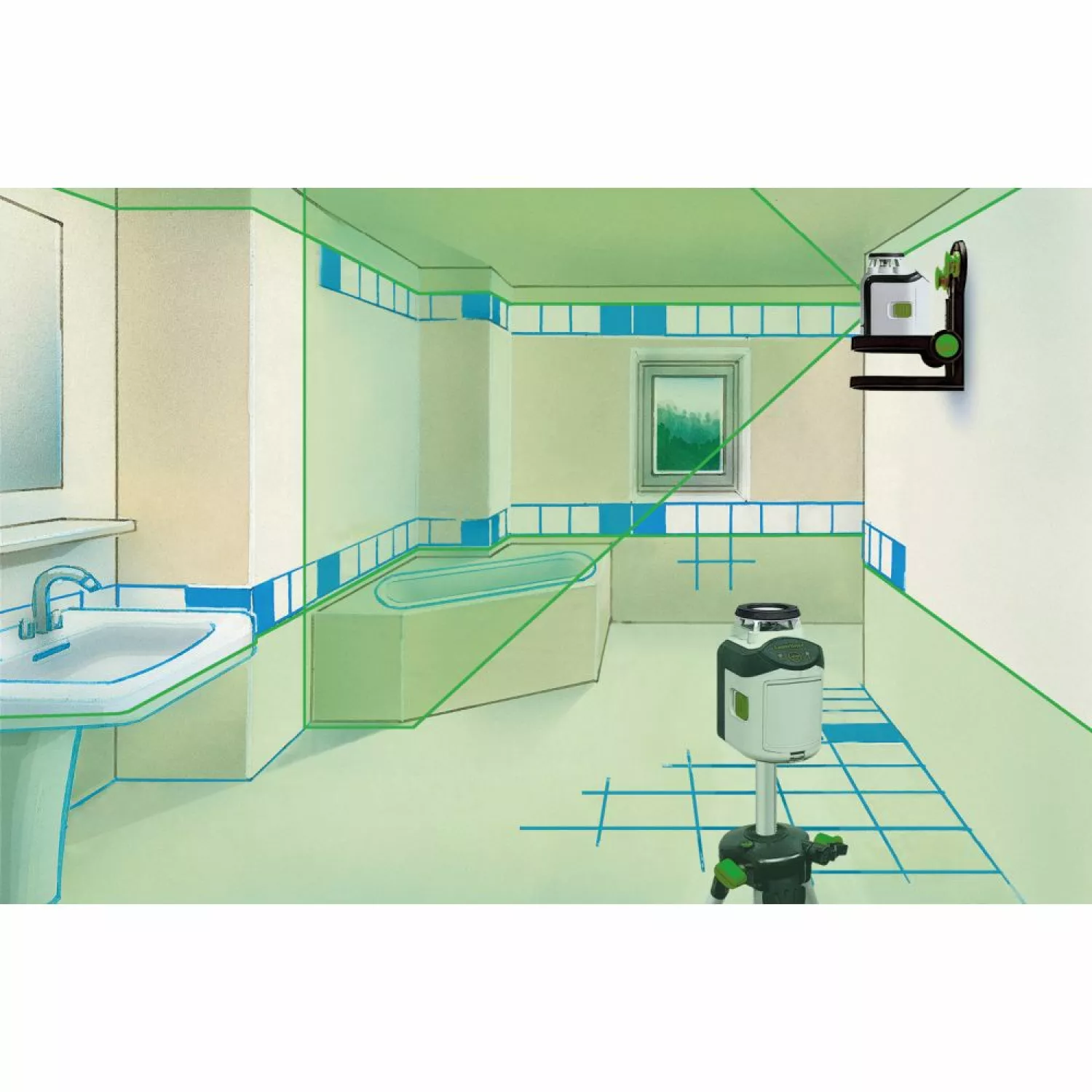 Laserliner SmartLine-Laser G360 Lijnlaser in tas - Groen - 30m