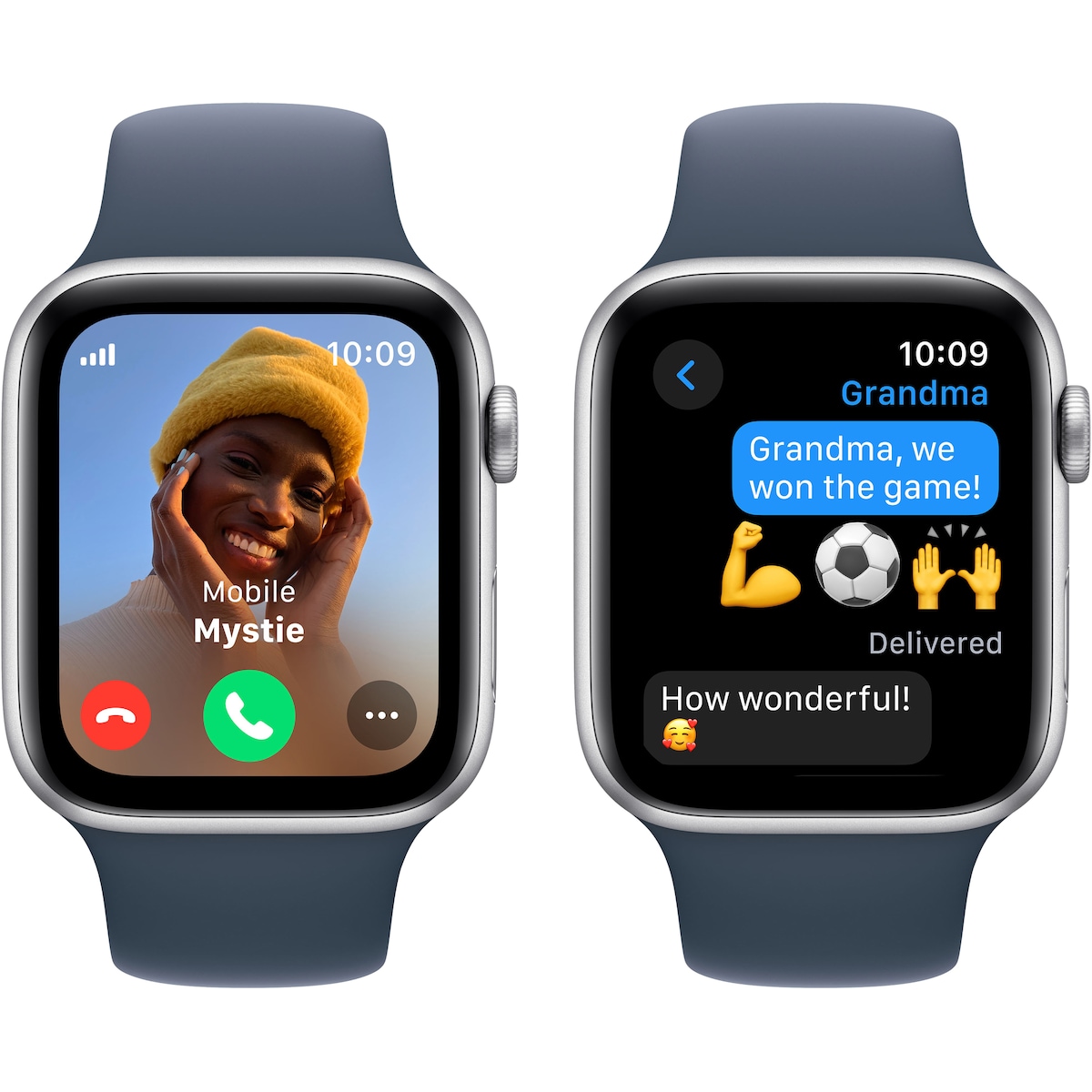 Apple Watch SE 2nd Gen 44mm LTE (Silver Alu/Storm blue sport band S/M)