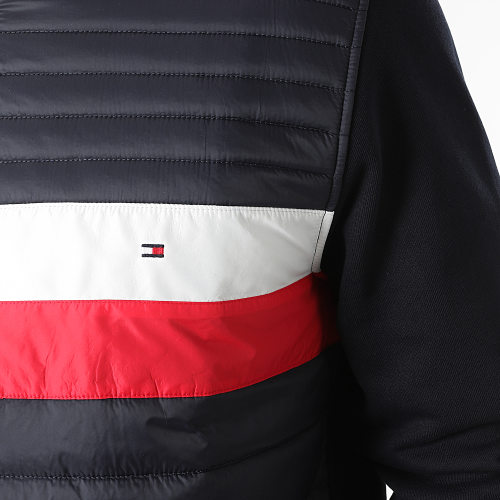 Veste Zippée Mix Media Baseball 9355 Bleu Marine